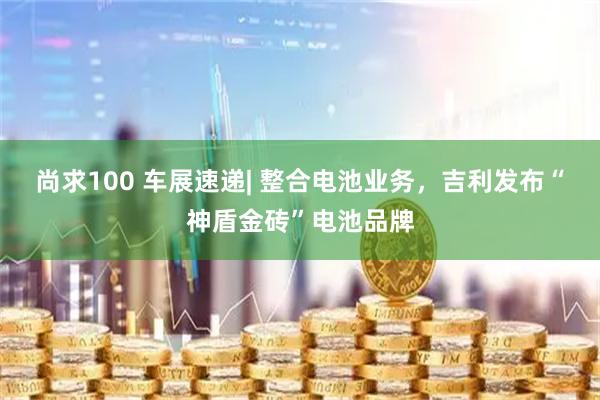 尚求100 车展速递| 整合电池业务，吉利发布“神盾金砖”电池品牌